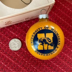Vintage University of Michigan Wolverines Tree Ornament
